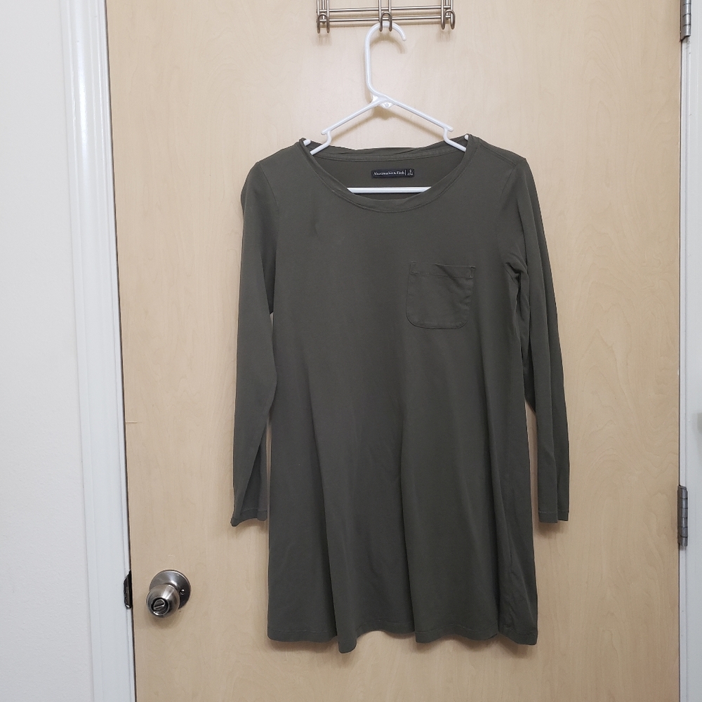 Abercrombie & Fitch Green Pocket Tshirt Dress